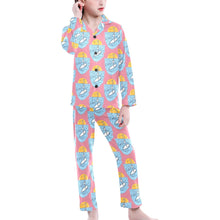 Load image into Gallery viewer, Big Girls' V-Neck Long Pajama Set