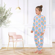 Load image into Gallery viewer, Big Girls' Crew Neck Long Pajama Set