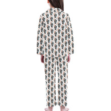 Load image into Gallery viewer, Big Girls' V-Neck Long Pajama Set