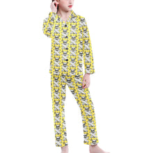 Load image into Gallery viewer, Big Girls' V-Neck Long Pajama Set