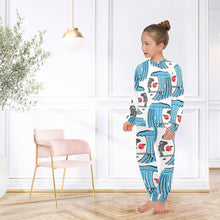 Load image into Gallery viewer, Big Girls' Crew Neck Long Pajama Set