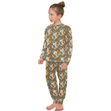 Load image into Gallery viewer, Big Girls' Crew Neck Long Pajama Set
