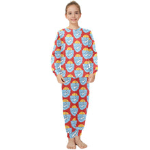 Load image into Gallery viewer, Big Girls' Crew Neck Long Pajama Set