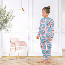 Load image into Gallery viewer, Big Girls' Crew Neck Long Pajama Set