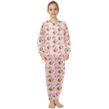Load image into Gallery viewer, Big Girls' Crew Neck Long Pajama Set