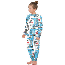 Load image into Gallery viewer, Big Girls' Crew Neck Long Pajama Set