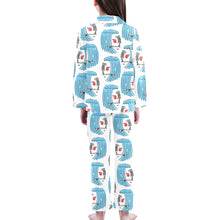 Load image into Gallery viewer, Big Girls' V-Neck Long Pajama Set
