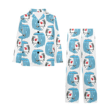 Load image into Gallery viewer, Big Girls' V-Neck Long Pajama Set