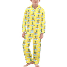 Load image into Gallery viewer, Big Boys' V-Neck Long Pajama Set