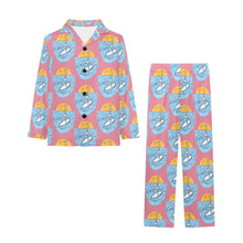 Load image into Gallery viewer, Big Girls' V-Neck Long Pajama Set