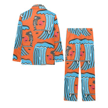 Load image into Gallery viewer, Big Girls' V-Neck Long Pajama Set