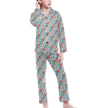 Load image into Gallery viewer, Big Girls' V-Neck Long Pajama Set