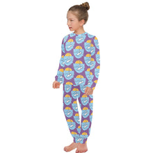 Load image into Gallery viewer, Big Girls' Crew Neck Long Pajama Set