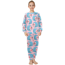 Load image into Gallery viewer, Big Girls' Crew Neck Long Pajama Set