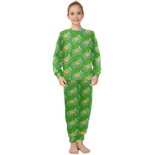 Load image into Gallery viewer, Big Girls' Crew Neck Long Pajama Set