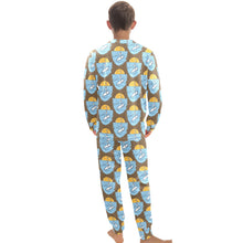 Load image into Gallery viewer, Big Boys' Crew Neck Long Pajama Set