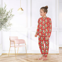 Load image into Gallery viewer, Big Girls' Crew Neck Long Pajama Set