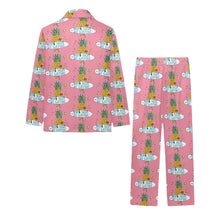Load image into Gallery viewer, Big Girls' V-Neck Long Pajama Set
