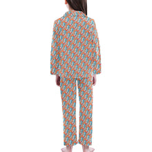 Load image into Gallery viewer, Big Girls' V-Neck Long Pajama Set