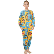 Load image into Gallery viewer, Big Girls' Crew Neck Long Pajama Set