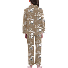 Load image into Gallery viewer, Big Girls' V-Neck Long Pajama Set