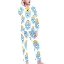 Load image into Gallery viewer, Big Girls' V-Neck Long Pajama Set