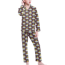 Load image into Gallery viewer, Big Girls' V-Neck Long Pajama Set