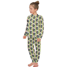 Load image into Gallery viewer, Big Girls' Crew Neck Long Pajama Set