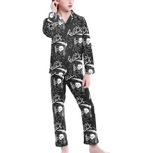 Load image into Gallery viewer, Big Girls' V-Neck Long Pajama Set