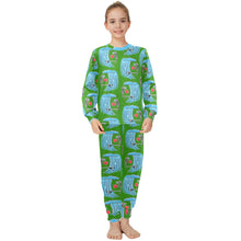 Load image into Gallery viewer, Big Girls' Crew Neck Long Pajama Set