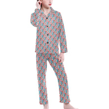 Load image into Gallery viewer, Big Girls' V-Neck Long Pajama Set