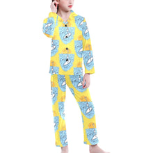 Load image into Gallery viewer, Big Girls' V-Neck Long Pajama Set