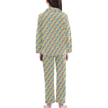 Load image into Gallery viewer, Big Girls' V-Neck Long Pajama Set