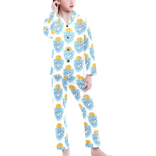 Load image into Gallery viewer, Big Girls' V-Neck Long Pajama Set