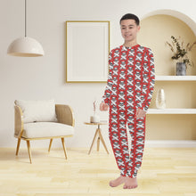 Load image into Gallery viewer, Big Boys' Crew Neck Long Pajama Set