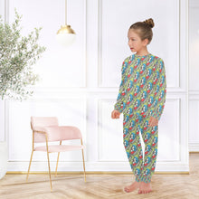 Load image into Gallery viewer, Big Girls' Crew Neck Long Pajama Set