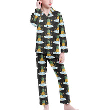 Load image into Gallery viewer, Big Girls' V-Neck Long Pajama Set