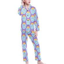 Load image into Gallery viewer, Big Girls' V-Neck Long Pajama Set