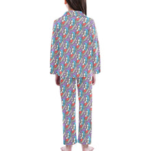 Load image into Gallery viewer, Big Girls' V-Neck Long Pajama Set