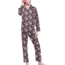 Load image into Gallery viewer, Big Girls' V-Neck Long Pajama Set