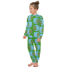Load image into Gallery viewer, Big Girls' Crew Neck Long Pajama Set
