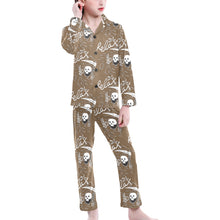 Load image into Gallery viewer, Big Girls' V-Neck Long Pajama Set