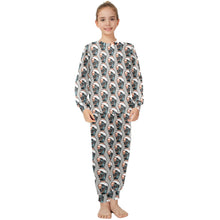 Load image into Gallery viewer, Big Girls' Crew Neck Long Pajama Set