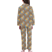 Load image into Gallery viewer, Big Girls' V-Neck Long Pajama Set