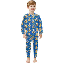 Load image into Gallery viewer, Little Boys' Crew Neck Long Pajama Set