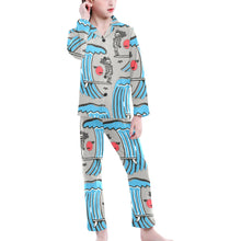 Load image into Gallery viewer, Big Girls' V-Neck Long Pajama Set