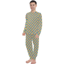 Load image into Gallery viewer, Big Boys' Crew Neck Long Pajama Set