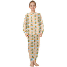 Load image into Gallery viewer, Big Girls' Crew Neck Long Pajama Set