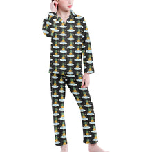 Load image into Gallery viewer, Big Girls' V-Neck Long Pajama Set