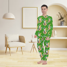 Load image into Gallery viewer, Big Boys' Crew Neck Long Pajama Set